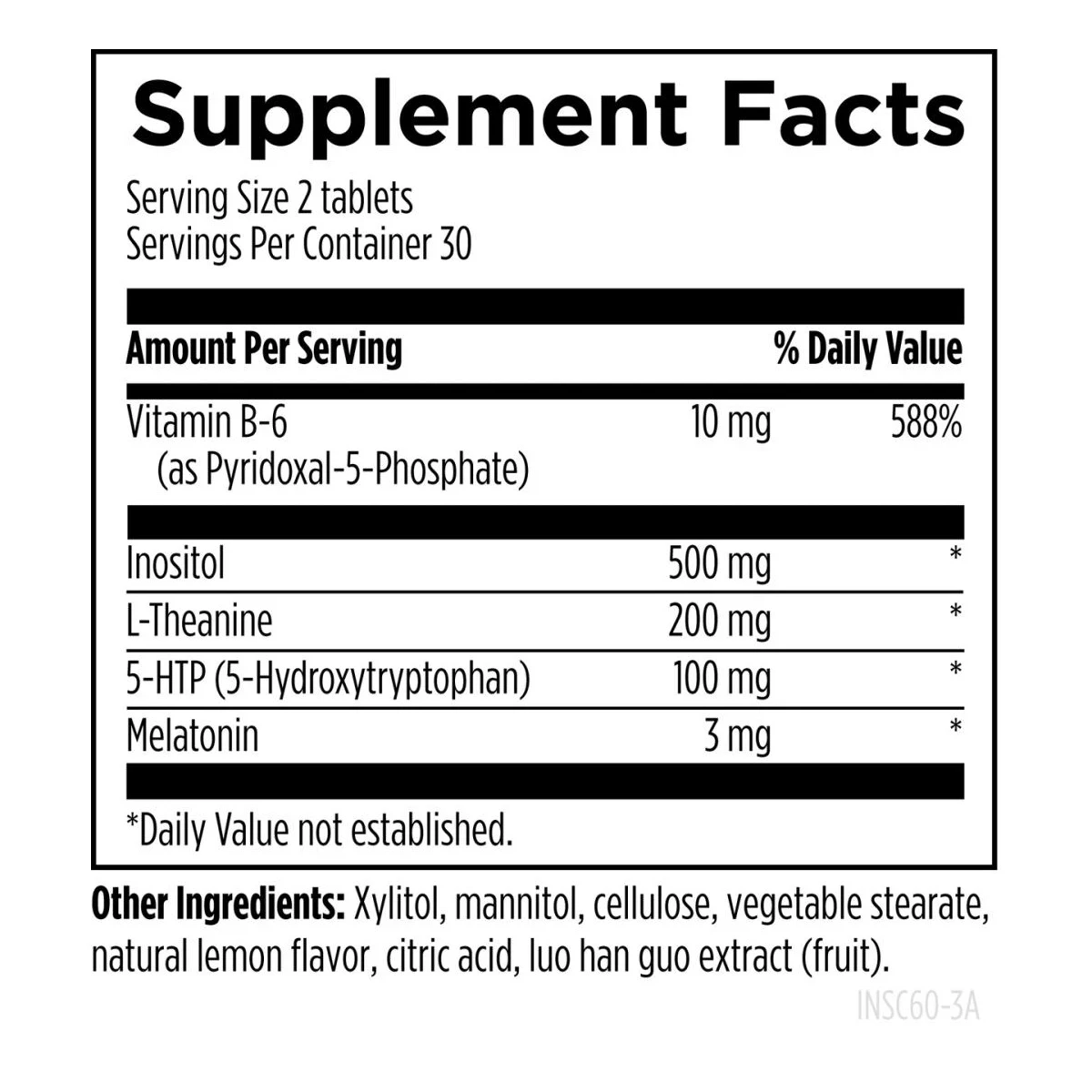 Insomnitol Designs For Health 60 chewable tablets thumbnail 2