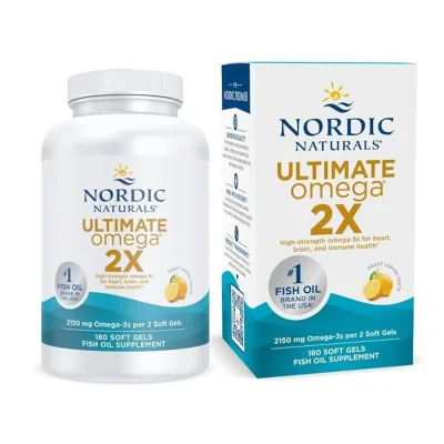 Nordic Naturals Ultimate Omega 2X Fish Oil Softgels – Fresh Lemon Taste, High-Strength Omega-3 EPA & DHA