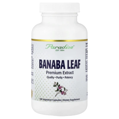 Paradise Herbs Banaba Leaf Extract 180 Vegetarian Capsules (250 mg per Capsule)
