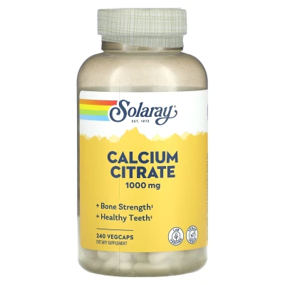 Solaray Calcium Citrate 240 VegCaps Bone Strength and Healthy Teeth