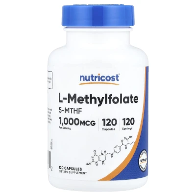 Nutricost L-Methylfolate 1000mcg 120 Capsule