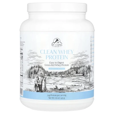 Mt. Capra Clean Whey Protein Easy to Digest Grass Whey Protein 16oz (453g)