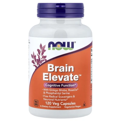 NOW Foods Brain Elevate Cognitive Function 120 Veg Capsules
