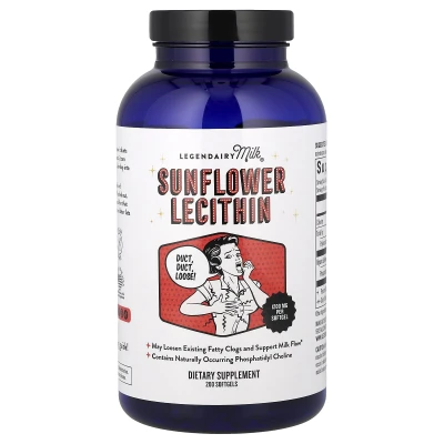 Legendairy Milk Sunflower Lecithin Dietary Supplement 200 Capsules