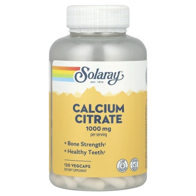 Solaray Calcium Citrate 100mg Dietary Supplement 120 VegCaps