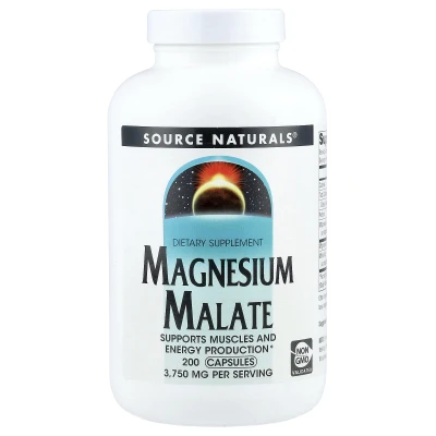 Source Naturals Magnesium Malate Dietary Supplement 200 Capsules