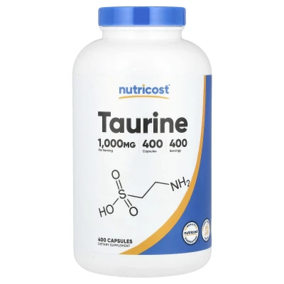 Nutricost Taurine 1000mg Dietary Supplement 400 Capsules