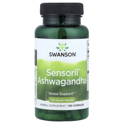 Swanson Sensoril Ashwagandha Stress Support 125mg Per Capsule Dietary Supplement 120 Capsules