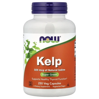 NOW Foods Kelp 325mcg Super Green Dietary Supplement 250 Veg Capsules