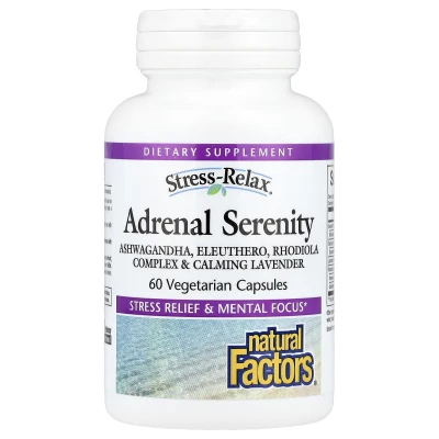 Natural Factors Stress-Relax Adrenal Serenity 60 vegetarian Capsules