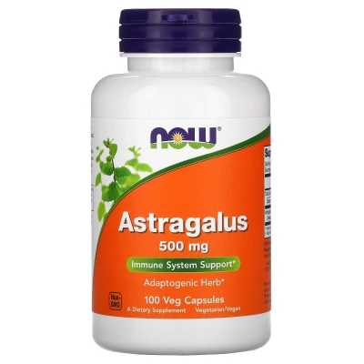 NOW Foods Astragalus 500mg Immune System Support Dietary Supplement 100 Veg Capsules