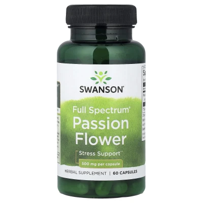 Swanson Full Spectrum Passion Flower 500mg 60 Capsules