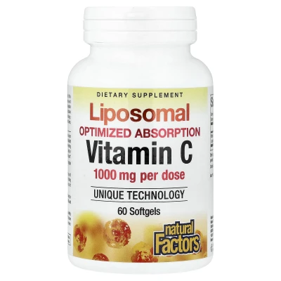 Natural Factors Dietary Supplement Liposomal Vitamin C 60 Softgels