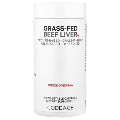 Codeage Grass-Fed Beef Liver Beyond Vitamins Dietary Supplement 180 Capsules