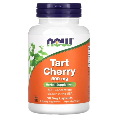 NOW Foods Tart Cherry 500mg Herbal Supplement 90 Veg Capsules