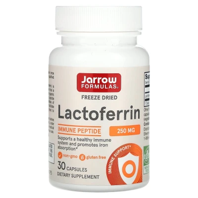 Jarrow Formulas Lactoferrin Freeze Dried 250mg Dietary Supplement 30 Capsules
