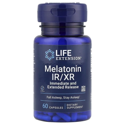 Life Extension Melatonin IR/XR 60 Capsules (1.5 mg per Capsule)
