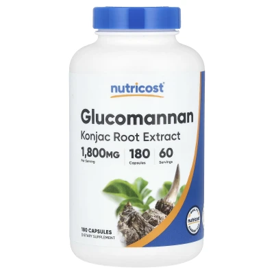 Nutricost Glucomannan Konjac Root Extract 180 Capsules