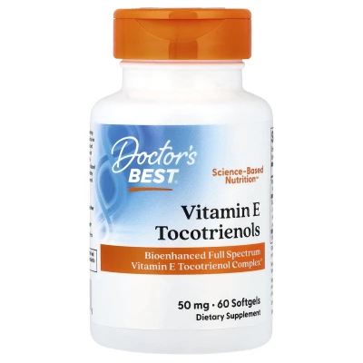Doctor's Best Vitamin E Tocotrienols 50mg Dietary Supplement 60 Softgels