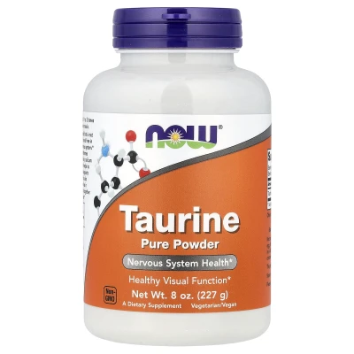 Now Foods Taurine Pure Powder Nervous System Health 8 Oz (227g)