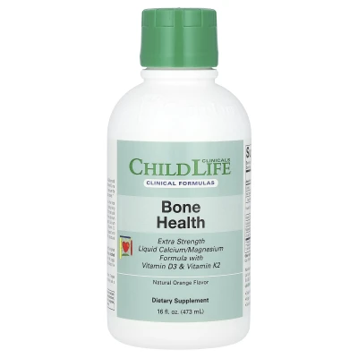 ChildLife Clinicals Liquid Calcium/Magnesium Formula with Vitamin D3 & Vitamin K2 Natural Orange 16 fl oz (473 ml)