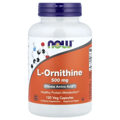Now Foods L-Ornithine 500mg Fitness Amino Acid Dietary Supplement 120 Veg Capsules