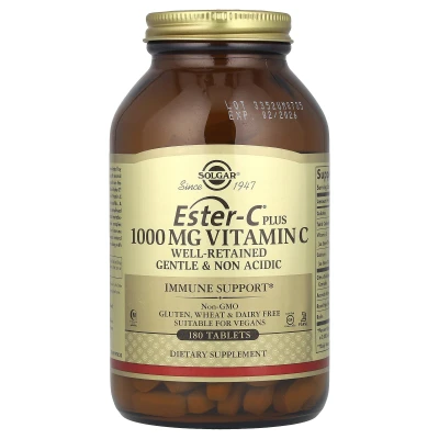 Solgar Ester-C Plus Vitamin C 1000mg Dietary Supplement 180 Tablets
