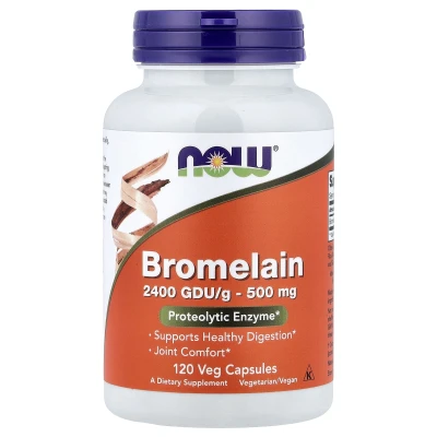 NOW Foods Bromelain 500mg Dietary Supplement 120 Veg Capsules