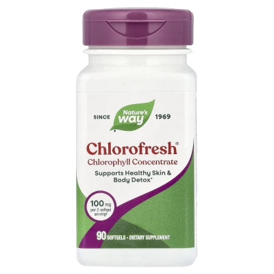 Nature's Way Chlorofresh Chlorophyll Concentrate 100mg per 2 Softgel Serving 90 Softgels