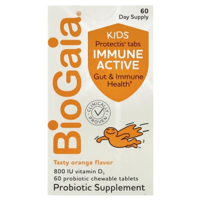BioGaia Protectis Kids Immune Active Tasty Orange 60 Probiotic Chewable Tablets
