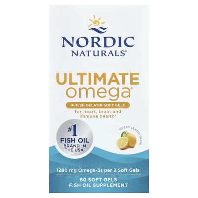 Nordic Naturals Ultimate Omega Lemon 60 Soft Gels Fish Oil Supplemet