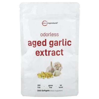 Micro Ingredients Odourless Aged Garlic Extract 300 Softgels