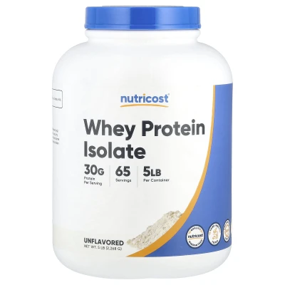 Nutricost - Whey Protein Isolate | Unflavoured | 5 lb (2268 g)