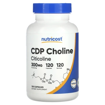 Nutricost CDP Choline Citicoline 300mg Dietary Supplement 120 Capsules