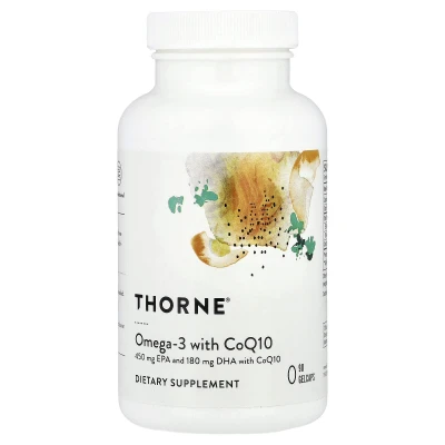 ThorneOmega-3 with CoQ10 Dietary Supplement 90 Gelcaps