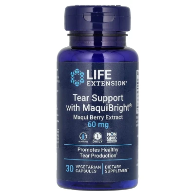 Life Extension Tear Support with MaquiBright Maqui Berry Extract 60mg Dietary Supplement 30 Vegetarian Capsules