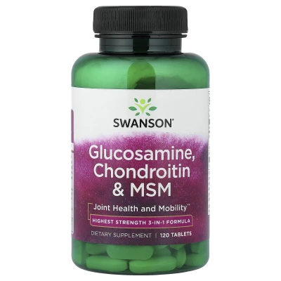 Swanson Glucosamine Chondroitin & MSM Joint Health and Mobility 120 Tablets