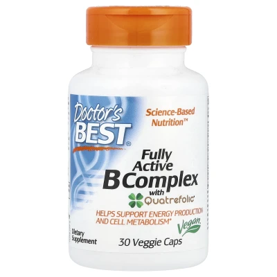 Doctor's Best Fully Active B Complex Energy & Cellular Support 30 Veggie Caps