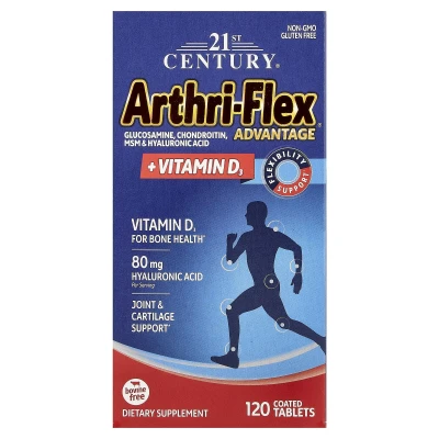 21st Century Arthri-Flex Advantage + Vitamin D3 120 Coated Tablets