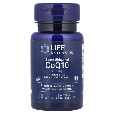Life Extension - Super Ubiquinol CoQ10 with Enhanced Mitochondrial Support | 100 mg | 30 Softgels