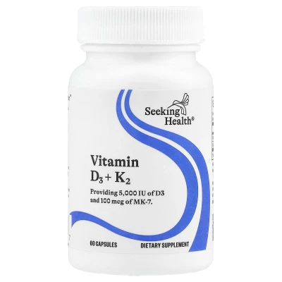 Seeking Health Vitamin D3 + K2 60 Capsules