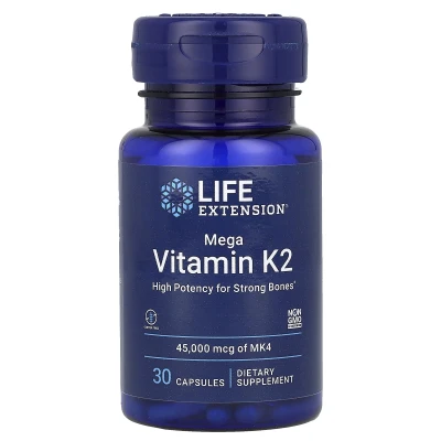 FLife Extension Mega Vitamin K2 45000mcg 30 Capsules