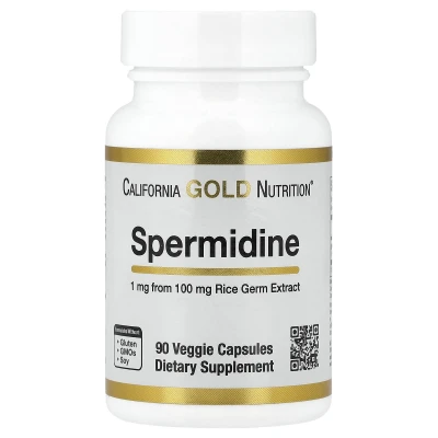 California Gold Nutrition Spermidine 1mg From 100mg Extract Rice Germ 90 Veggie Capsules