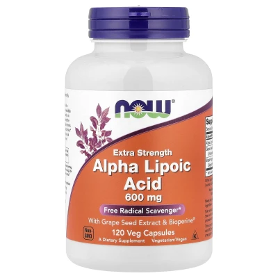 Now Foods Extra Strength Alpha-Lipoic Acid 600mg 120 Veg CapsulesNow Foods Extra Strength Alpha-Lipoic Acid 600mg 120 Veg Capsules