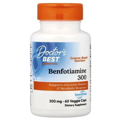 Doctor's Best - Benfotiamine 300 with BenfoPure™ | 300 mg | 60 Veggie Caps