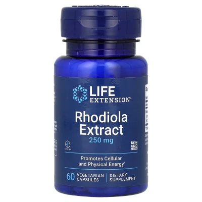Life Extension Rhodiola Extract 250mg 60 Vegetarian Capsules