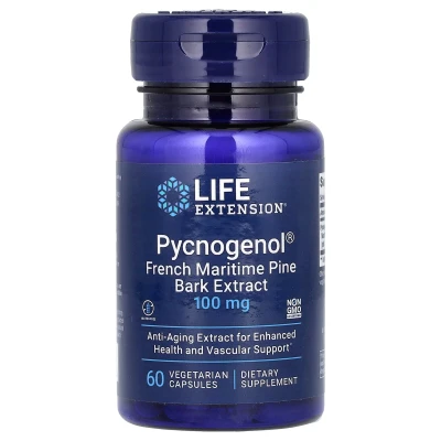 Life Extension Pycnogenol French Maritime Pine Bark Extract 100mg 60 Vegetarian Capsules