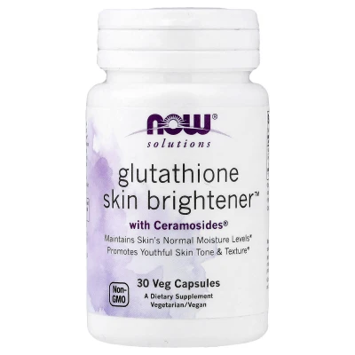 NOW Foods Solutions Glutathione Skin Brightener 30 Veg Capsules