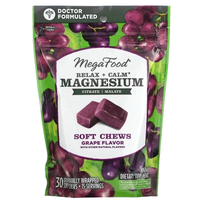 MegaFood Relax & Calm Magnesium Citrate & Malate Soft 30 Chews