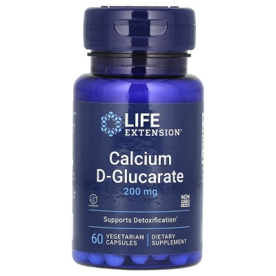Life Extension Calcium D-Glucarate 200mg 60 Vegetarian Capsules